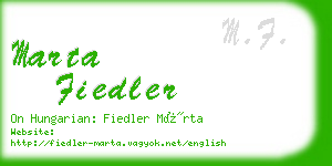 marta fiedler business card